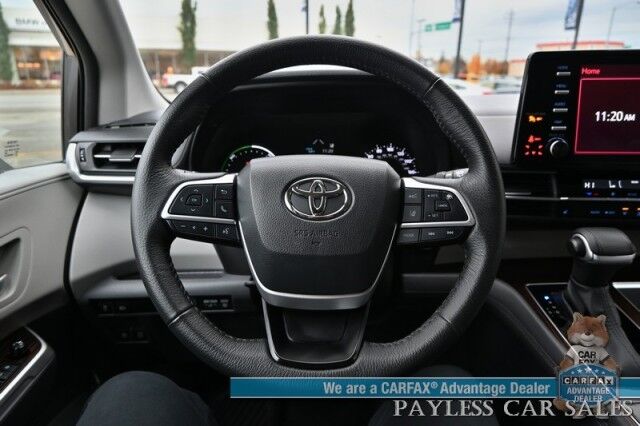 2023 Toyota Sienna XLE Hybrid / AWD / Power & Heated Leather Seats / Sunroof / Adaptive Cruise / Lane Depart & Blind Spot Alert / Apple CarPlay & Android Auto / Back Up Camera / Rear Captain Chairs / 3rd Row / 36 MPG / 1-Owner Anchorage AK