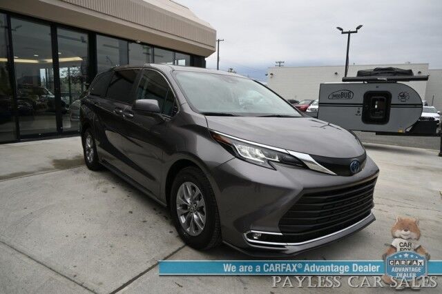 2023 Toyota Sienna XLE Hybrid / AWD / Power & Heated Leather Seats / Sunroof / Adaptive Cruise / Lane Depart & Blind Spot Alert / Apple CarPlay & Android Auto / Back Up Camera / Rear Captain Chairs / 3rd Row / 36 MPG / 1-Owner Wasilla AK