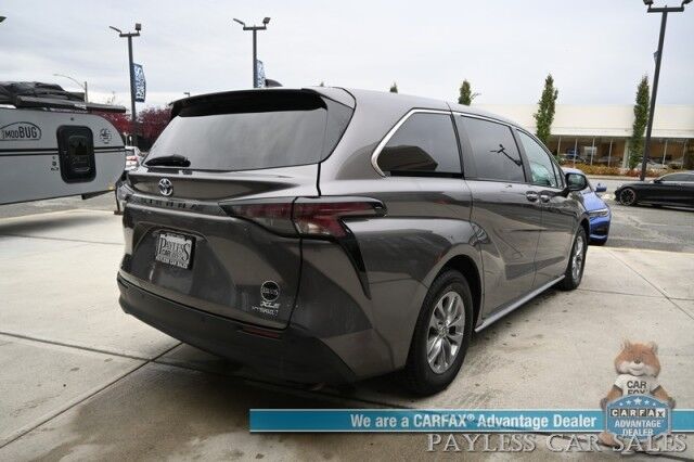 2023 Toyota Sienna XLE Hybrid / AWD / Power & Heated Leather Seats / Sunroof / Adaptive Cruise / Lane Depart & Blind Spot Alert / Apple CarPlay & Android Auto / Back Up Camera / Rear Captain Chairs / 3rd Row / 36 MPG / 1-Owner Anchorage AK