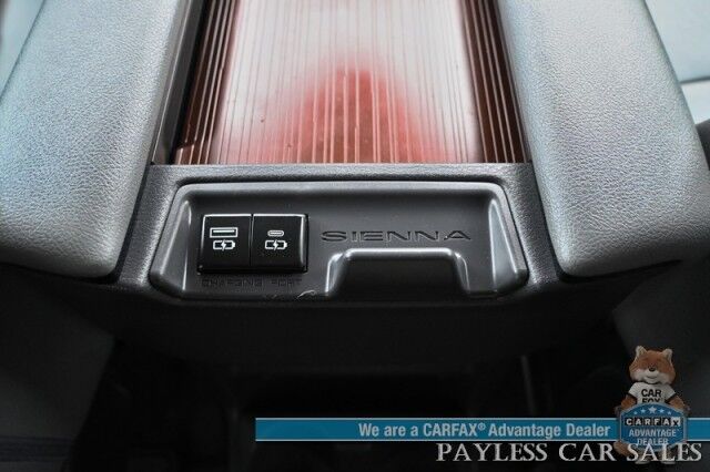 2023 Toyota Sienna XLE Hybrid / AWD / Power & Heated Leather Seats / Sunroof / Adaptive Cruise / Lane Depart & Blind Spot Alert / Apple CarPlay & Android Auto / Back Up Camera / Rear Captain Chairs / 3rd Row / 36 MPG / 1-Owner Anchorage AK