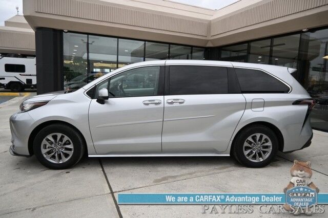 2023 Toyota Sienna XLE Hybrid / AWD / Power & Heated Leather Seats / Sunroof / Adaptive Cruise / Lane Depart & Blind Spot Alert / Apple CarPlay & Android Auto / Back Up Camera / Rear Captain Chairs / 3rd Row / 36 MPG / 1-Owner Anchorage AK