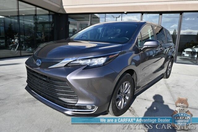 2023 Toyota Sienna XLE Hybrid / AWD / Power & Heated Leather Seats / Sunroof / Adaptive Cruise / Lane Depart & Blind Spot Alert / Apple CarPlay & Android Auto / Back Up Camera / Rear Captain Chairs / 3rd Row / 36 MPG / 1-Owner Anchorage AK 2023 Toyota Sienna XLE Hybrid / AWD / Power & Heated Leather Seats / Sunroof / Adaptive Cruise / Lane Depart & Blind Spot Alert / Apple CarPlay & Android Auto / Back Up Camera / Rear Captain Chairs / 3rd Row / 36 MPG / 1-Owner Anchorage AK