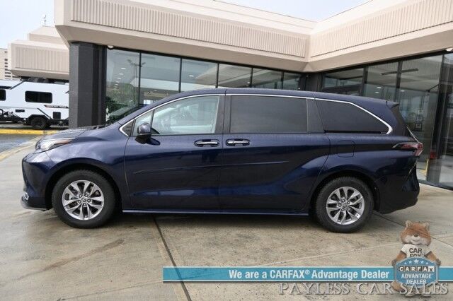 2023 Toyota Sienna XLE Hybrid / AWD / Power & Heated Leather Seats / Sunroof / Adaptive Cruise / Lane Depart & Blind Spot Alert / Apple CarPlay & Android Auto / Back Up Camera / Rear Captain Chairs / 3rd Row / 36 MPG / 1-Owner