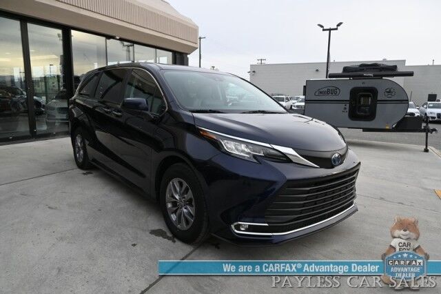 2023 Toyota Sienna XLE Hybrid / AWD / Power & Heated Leather Seats / Sunroof / Adaptive Cruise / Lane Depart & Blind Spot Alert / Apple CarPlay & Android Auto / Back Up Camera / Rear Captain Chairs / 3rd Row / 36 MPG / 1-Owner Anchorage AK