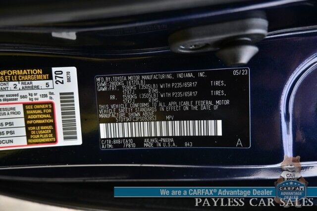 2023 Toyota Sienna XLE Hybrid / AWD / Power & Heated Leather Seats / Sunroof / Adaptive Cruise / Lane Depart & Blind Spot Alert / Apple CarPlay & Android Auto / Back Up Camera / Rear Captain Chairs / 3rd Row / 36 MPG / 1-Owner Anchorage AK