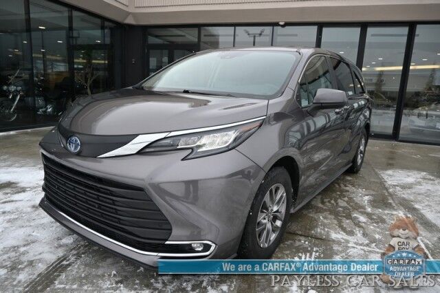 2023 Toyota Sienna XLE Hybrid / AWD / Power & Heated Leather Seats / Sunroof / Adaptive Cruise / Lane Depart & Blind Spot Alert / Rear Captain Chairs / 3rd Row / Apple CarPlay & Android Auto / Back Up Camera / 36 MPG / 1-Owner Anchorage AK