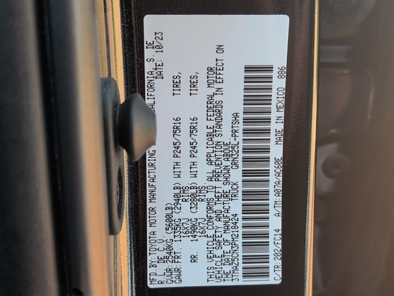 2023 Toyota Tacoma 2WD SR5 San Juan TX