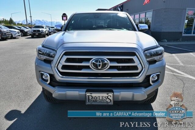2023 Toyota Tacoma Limited / 4X4 / Crew Cab / Blackout Pkg / Power & Heated Leather Seats / NAV / JBL Speakers / Sunroof / Adaptive Cruise / Lane Departure & Blind Spot /Apple CarPlay & Android Auto / Back Up Camera / Bed Liner / Tow Pkg Anchorage AK