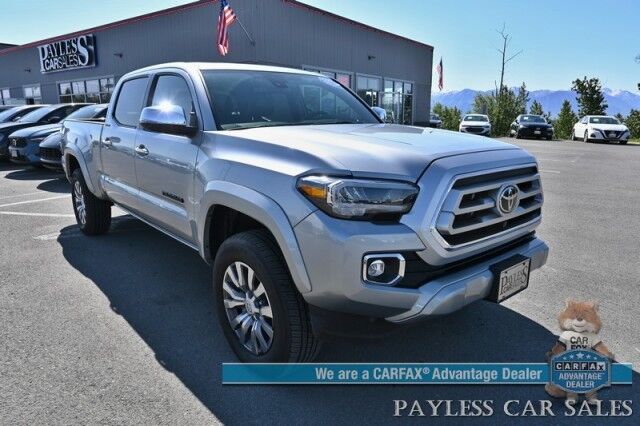 2023 Toyota Tacoma Limited / 4X4 / Crew Cab / Blackout Pkg / Power & Heated Leather Seats / NAV / JBL Speakers / Sunroof / Adaptive Cruise / Lane Departure & Blind Spot /Apple CarPlay & Android Auto / Back Up Camera / Bed Liner / Tow Pkg Anchorage AK