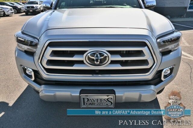2023 Toyota Tacoma Limited / 4X4 / Crew Cab / Blackout Pkg / Power & Heated Leather Seats / NAV / JBL Speakers / Sunroof / Adaptive Cruise / Lane Departure & Blind Spot /Apple CarPlay & Android Auto / Back Up Camera / Bed Liner / Tow Pkg Anchorage AK