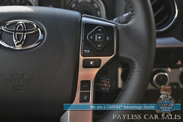 2023 Toyota Tacoma Limited / 4X4 / Crew Cab / Lifted / Power & Heated Leather Seats / Navigation / Sunroof / JBL Speakers / Adaptive Cruise Control / Lane Departure & Blind Spot Alert / Apple CarPlay & Android Auto / Back Up Camera / 1-Owner Anchorage AK