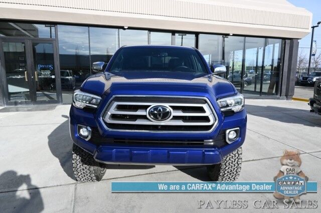 2023 Toyota Tacoma Limited / 4X4 / Crew Cab / Lifted / Power & Heated Leather Seats / Navigation / Sunroof / JBL Speakers / Adaptive Cruise Control / Lane Departure & Blind Spot Alert / Apple CarPlay & Android Auto / Back Up Camera / 1-Owner
