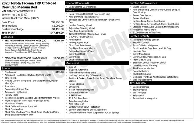 2023 Toyota Tacoma TRD Off-Road Raleigh NC