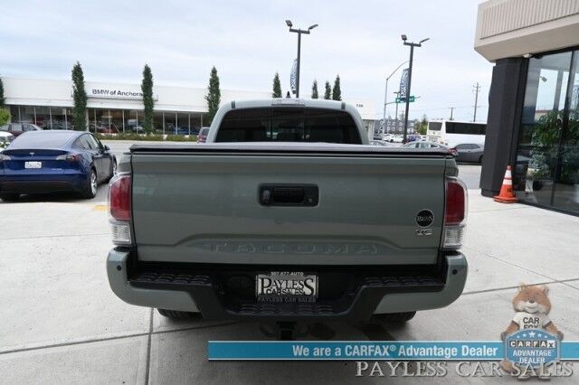 2023 Toyota Tacoma TRD Sport / 4X4 / Advanced Tech Pkg / Double Cab / Power & Heated Leather Seats / Nav / Sunroof / JBL Speakers / Adaptive Cruise / Lane Depart & Blind Spot / Bed Liner / Tonneau Cover / Tow Pkg / 1-Owner Anchorage AK