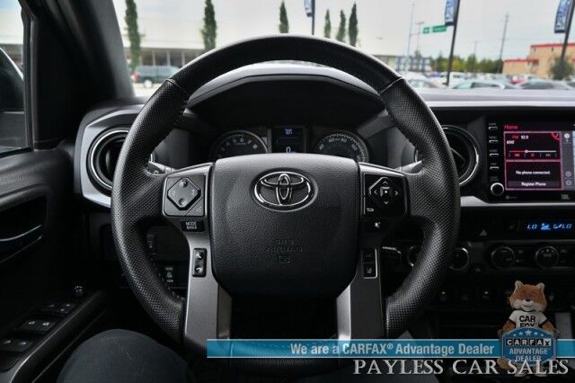 2023 Toyota Tacoma TRD Sport / 4X4 / Advanced Tech Pkg / Double Cab / Power & Heated Leather Seats / Nav / Sunroof / JBL Speakers / Adaptive Cruise / Lane Depart & Blind Spot / Bed Liner / Tonneau Cover / Tow Pkg / 1-Owner Anchorage AK