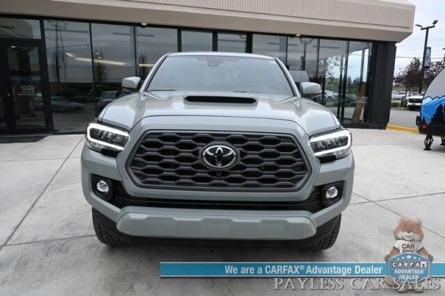 2023 Toyota Tacoma TRD Sport / 4X4 / Advanced Tech Pkg / Double Cab / Power & Heated Leather Seats / Nav / Sunroof / JBL Speakers / Adaptive Cruise / Lane Depart & Blind Spot / Bed Liner / Tonneau Cover / Tow Pkg / 1-Owner Anchorage AK