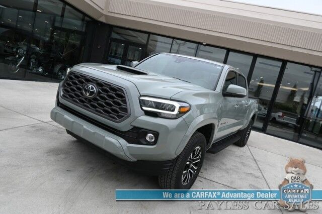 2023 Toyota Tacoma TRD Sport / 4X4 / Advanced Tech Pkg / Double Cab / Power & Heated Leather Seats / Nav / Sunroof / JBL Speakers / Adaptive Cruise / Lane Depart & Blind Spot / Bed Liner / Tonneau Cover / Tow Pkg / 1-Owner Anchorage AK