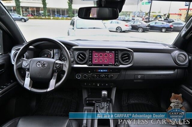 2023 Toyota Tacoma TRD Sport / 4X4 / Advanced Tech Pkg / Double Cab / Power & Heated Leather Seats / Nav / Sunroof / JBL Speakers / Adaptive Cruise / Lane Depart & Blind Spot / Bed Liner / Tonneau Cover / Tow Pkg / 1-Owner Anchorage AK
