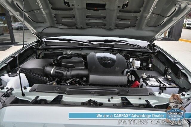 2023 Toyota Tacoma TRD Sport / 4X4 / Advanced Tech Pkg / Double Cab / Power & Heated Leather Seats / Nav / Sunroof / JBL Speakers / Adaptive Cruise / Lane Depart & Blind Spot / Bed Liner / Tonneau Cover / Tow Pkg / 1-Owner Anchorage AK