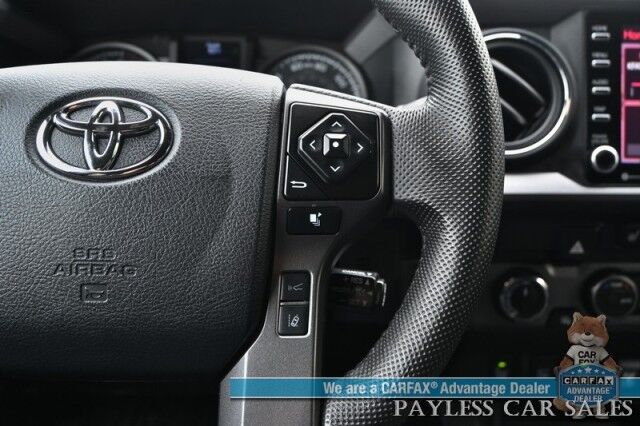 2023 Toyota Tacoma TRD Sport / 4X4 / Advanced Tech Pkg / Double Cab / Power & Heated Leather Seats / Nav / Sunroof / JBL Speakers / Adaptive Cruise / Lane Depart & Blind Spot / Bed Liner / Tonneau Cover / Tow Pkg / 1-Owner Anchorage AK