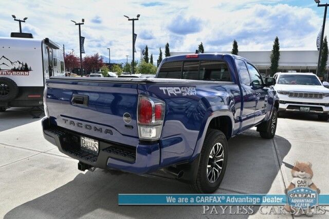 2023 Toyota Tacoma TRD Sport / 4X4 / Ext'd Cab / Power Driver's Seat / Adaptive Cruise / Lane Departure & Forward Collision / Apple CarPlay & Android Auto / Back Up Camera / Bed Liner / Tonneau Cover / Tow Pkg / Block Heater Anchorage AK