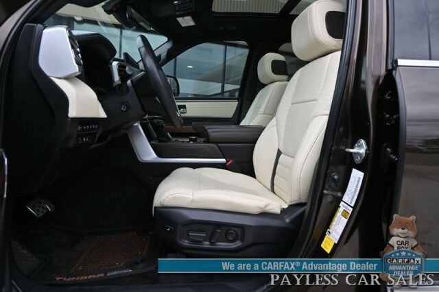 2023 Toyota Tundra 1794 Hybrid / 4X4 / TRD Off-Road Pkg / Heated & Cooled Leather Seats / Heated Steering Wheel / Panoramic Sunroof / Navigation / 360 Cam / Lane Departure & Blind Spot Alert / Bed Liner / Tow Pkg / 1-Owner Anchorage AK