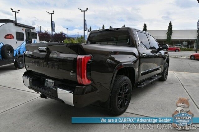 2023 Toyota Tundra 1794 Hybrid / 4X4 / TRD Off-Road Pkg / Heated & Cooled Leather Seats / Heated Steering Wheel / Panoramic Sunroof / Navigation / 360 Cam / Lane Departure & Blind Spot Alert / Bed Liner / Tow Pkg / 1-Owner Anchorage AK