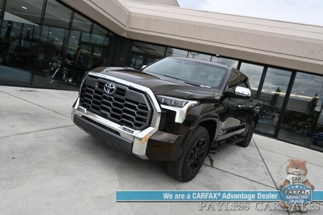 2023 Toyota Tundra 1794 Hybrid / 4X4 / TRD Off-Road Pkg / Heated & Cooled Leather Seats / Heated Steering Wheel / Panoramic Sunroof / Navigation / 360 Cam / Lane Departure & Blind Spot Alert / Bed Liner / Tow Pkg / 1-Owner Anchorage AK