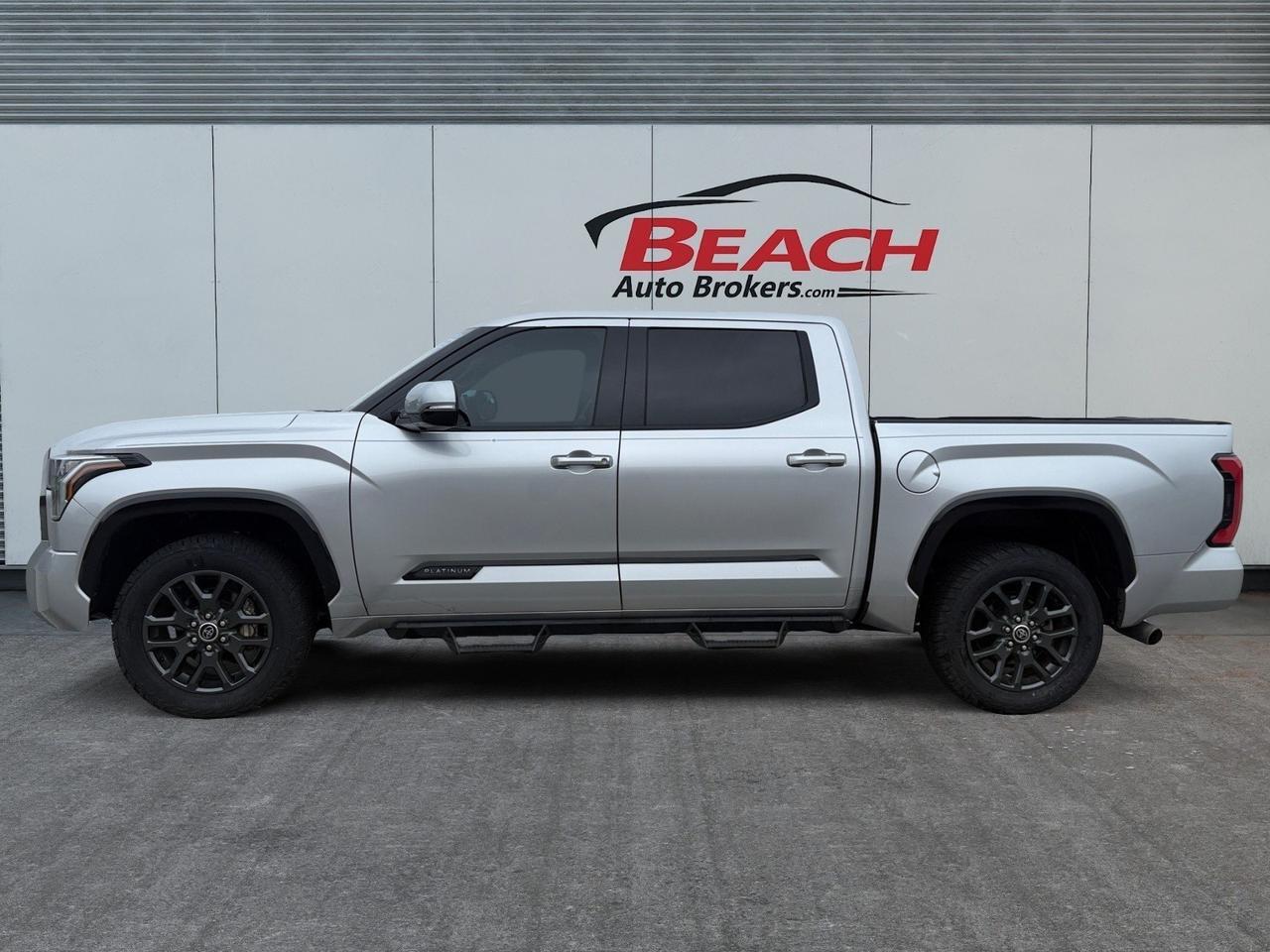2023 Toyota Tundra 4WD Platinum, HEATED/VENTILATED FRONT AND REAR SEATS, APPLE CARPLAY/ANDROID AUTO, BED LINER, TOW PACKAGE, BACKUP CAMERA, MOONROOF, JBL SPEAKERS, RUNNING BOARDS, CLEAN CARFAX, ONLY 1 OWNER, THIS TOYOTA TUNDRA HAS IT ALL COME AND TEST DRIVE TODAY! Norfolk VA
