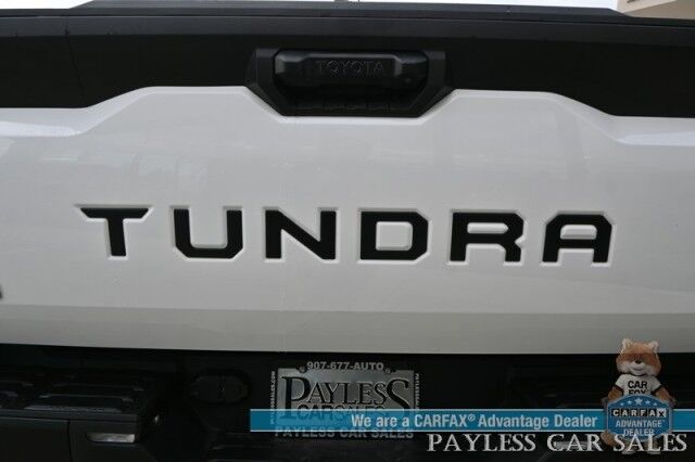 2023 Toyota Tundra SR5 Crew Max / Premium Pkg / 4X4 / Power & Heated Leather Seats / Heated Steering / Adaptive Cruise / Lane Departure / Apple CarPlay & Android Auto / Back Up Camera / Keyless Entry & Start / Tow Pkg / 1-Owner Anchorage AK
