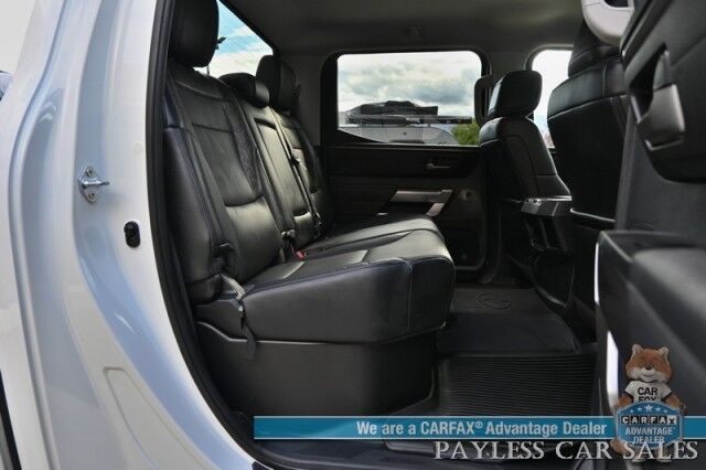 2023 Toyota Tundra SR5 Crew Max / Premium Pkg / 4X4 / Power & Heated Leather Seats / Heated Steering / Adaptive Cruise / Lane Departure / Apple CarPlay & Android Auto / Back Up Camera / Keyless Entry & Start / Tow Pkg / 1-Owner Anchorage AK