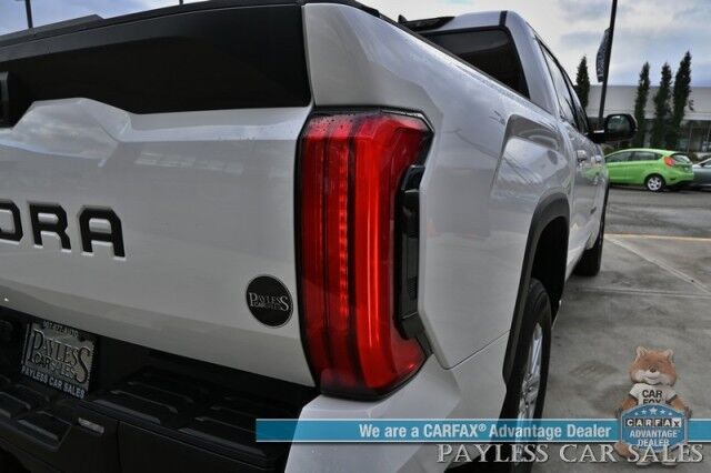 2023 Toyota Tundra SR5 Crew Max / Premium Pkg / 4X4 / Power & Heated Leather Seats / Heated Steering / Adaptive Cruise / Lane Departure / Apple CarPlay & Android Auto / Back Up Camera / Keyless Entry & Start / Tow Pkg / 1-Owner Anchorage AK