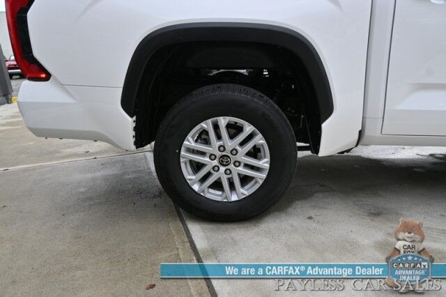 2023 Toyota Tundra SR5 Crew Max / Premium Pkg / 4X4 / Power & Heated Leather Seats / Heated Steering / Adaptive Cruise / Lane Departure / Apple CarPlay & Android Auto / Back Up Camera / Keyless Entry & Start / Tow Pkg / 1-Owner Anchorage AK