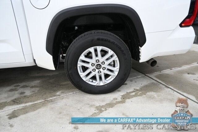 2023 Toyota Tundra SR5 Crew Max / Premium Pkg / 4X4 / Power & Heated Leather Seats / Heated Steering / Adaptive Cruise / Lane Departure / Apple CarPlay & Android Auto / Back Up Camera / Keyless Entry & Start / Tow Pkg / 1-Owner Anchorage AK
