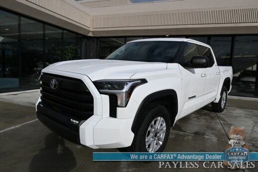 2023 Toyota Tundra SR5 Crew Max / Premium Pkg / 4X4 / Power & Heated Leather Seats / Heated Steering / Adaptive Cruise / Lane Departure / Apple CarPlay & Android Auto / Back Up Camera / Keyless Entry & Start / Tow Pkg / 1-Owner Anchorage AK