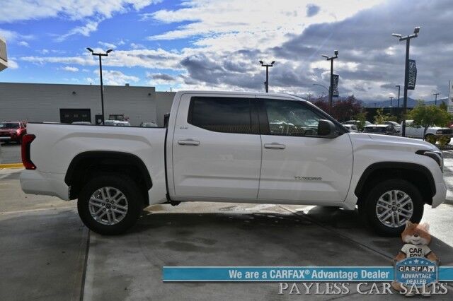 2023 Toyota Tundra SR5 Crew Max / Premium Pkg / 4X4 / Power & Heated Leather Seats / Heated Steering / Adaptive Cruise / Lane Departure / Apple CarPlay & Android Auto / Back Up Camera / Keyless Entry & Start / Tow Pkg / 1-Owner Anchorage AK