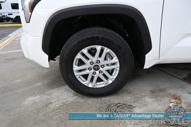 2023 Toyota Tundra SR5 Crew Max / Premium Pkg / 4X4 / Power & Heated Leather Seats / Heated Steering / Adaptive Cruise / Lane Departure / Apple CarPlay & Android Auto / Back Up Camera / Keyless Entry & Start / Tow Pkg / 1-Owner Anchorage AK