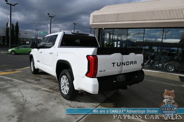 2023 Toyota Tundra SR5 Crew Max / Premium Pkg / 4X4 / Power & Heated Leather Seats / Heated Steering / Adaptive Cruise / Lane Departure / Apple CarPlay & Android Auto / Back Up Camera / Keyless Entry & Start / Tow Pkg / 1-Owner Anchorage AK