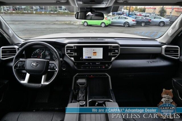 2023 Toyota Tundra SR5 Crew Max / Premium Pkg / 4X4 / Power & Heated Leather Seats / Heated Steering / Adaptive Cruise / Lane Departure / Apple CarPlay & Android Auto / Back Up Camera / Keyless Entry & Start / Tow Pkg / 1-Owner Anchorage AK