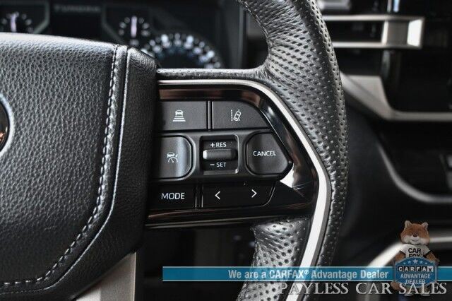2023 Toyota Tundra SR5 Crew Max / Premium Pkg / 4X4 / Power & Heated Leather Seats / Heated Steering / Adaptive Cruise / Lane Departure / Apple CarPlay & Android Auto / Back Up Camera / Keyless Entry & Start / Tow Pkg / 1-Owner Anchorage AK