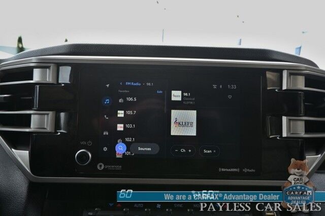 2023 Toyota Tundra SR5 Crew Max / Premium Pkg / 4X4 / Power & Heated Leather Seats / Heated Steering / Adaptive Cruise / Lane Departure / Apple CarPlay & Android Auto / Back Up Camera / Keyless Entry & Start / Tow Pkg / 1-Owner Anchorage AK