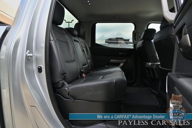 2023 Toyota Tundra SR5 Crew Max / Premium Pkg / 4X4 / Power & Heated Leather Seats / Heated Steering / Adaptive Cruise / Lane Departure / Apple CarPlay & Android Auto / Back Up Camera / Keyless Entry & Start / Tow Pkg / 1-Owner Anchorage AK