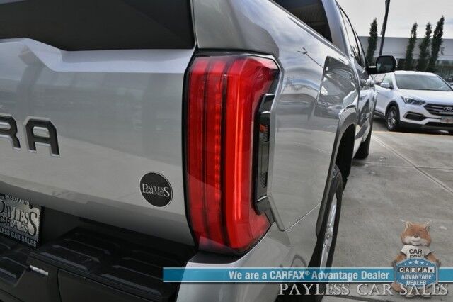 2023 Toyota Tundra SR5 Crew Max / Premium Pkg / 4X4 / Power & Heated Leather Seats / Heated Steering / Adaptive Cruise / Lane Departure / Apple CarPlay & Android Auto / Back Up Camera / Keyless Entry & Start / Tow Pkg / 1-Owner Anchorage AK