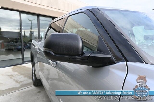 2023 Toyota Tundra SR5 Crew Max / Premium Pkg / 4X4 / Power & Heated Leather Seats / Heated Steering / Adaptive Cruise / Lane Departure / Apple CarPlay & Android Auto / Back Up Camera / Keyless Entry & Start / Tow Pkg / 1-Owner Anchorage AK