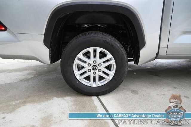 2023 Toyota Tundra SR5 Crew Max / Premium Pkg / 4X4 / Power & Heated Leather Seats / Heated Steering / Adaptive Cruise / Lane Departure / Apple CarPlay & Android Auto / Back Up Camera / Keyless Entry & Start / Tow Pkg / 1-Owner Anchorage AK
