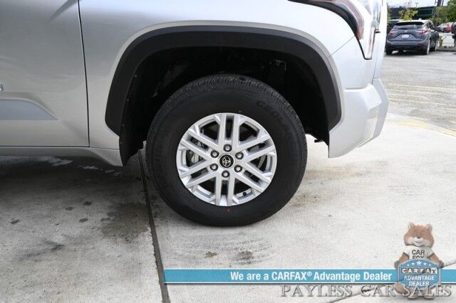 2023 Toyota Tundra SR5 Crew Max / Premium Pkg / 4X4 / Power & Heated Leather Seats / Heated Steering / Adaptive Cruise / Lane Departure / Apple CarPlay & Android Auto / Back Up Camera / Keyless Entry & Start / Tow Pkg / 1-Owner Anchorage AK