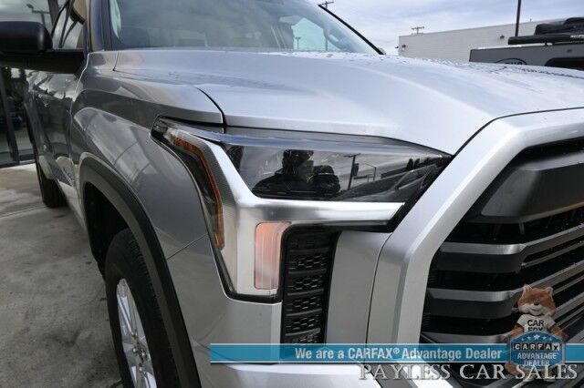 2023 Toyota Tundra SR5 Crew Max / Premium Pkg / 4X4 / Power & Heated Leather Seats / Heated Steering / Adaptive Cruise / Lane Departure / Apple CarPlay & Android Auto / Back Up Camera / Keyless Entry & Start / Tow Pkg / 1-Owner Anchorage AK