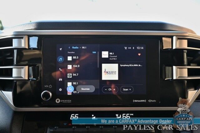 2023 Toyota Tundra SR5 / Premium Pkg / 4X4 / Crew Cab / Power & Heated Leather Seats / Heated Steering / Adaptive Cruise / Lane Departure / Apple CarPlay & Android Auto / Back Up Camera / Keyless Entry & Start / Tow Pkg / 1-Owner Anchorage AK