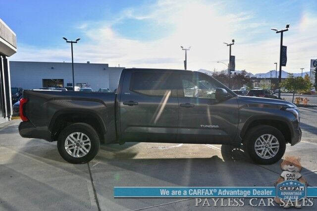 2023 Toyota Tundra SR5 / Premium Pkg / 4X4 / Crew Cab / Power & Heated Leather Seats / Heated Steering / Adaptive Cruise / Lane Departure / Apple CarPlay & Android Auto / Back Up Camera / Keyless Entry & Start / Tow Pkg / 1-Owner Anchorage AK