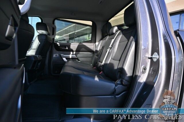 2023 Toyota Tundra SR5 / Premium Pkg / 4X4 / Crew Cab / Power & Heated Leather Seats / Heated Steering / Adaptive Cruise / Lane Departure / Apple CarPlay & Android Auto / Back Up Camera / Keyless Entry & Start / Tow Pkg / 1-Owner Anchorage AK